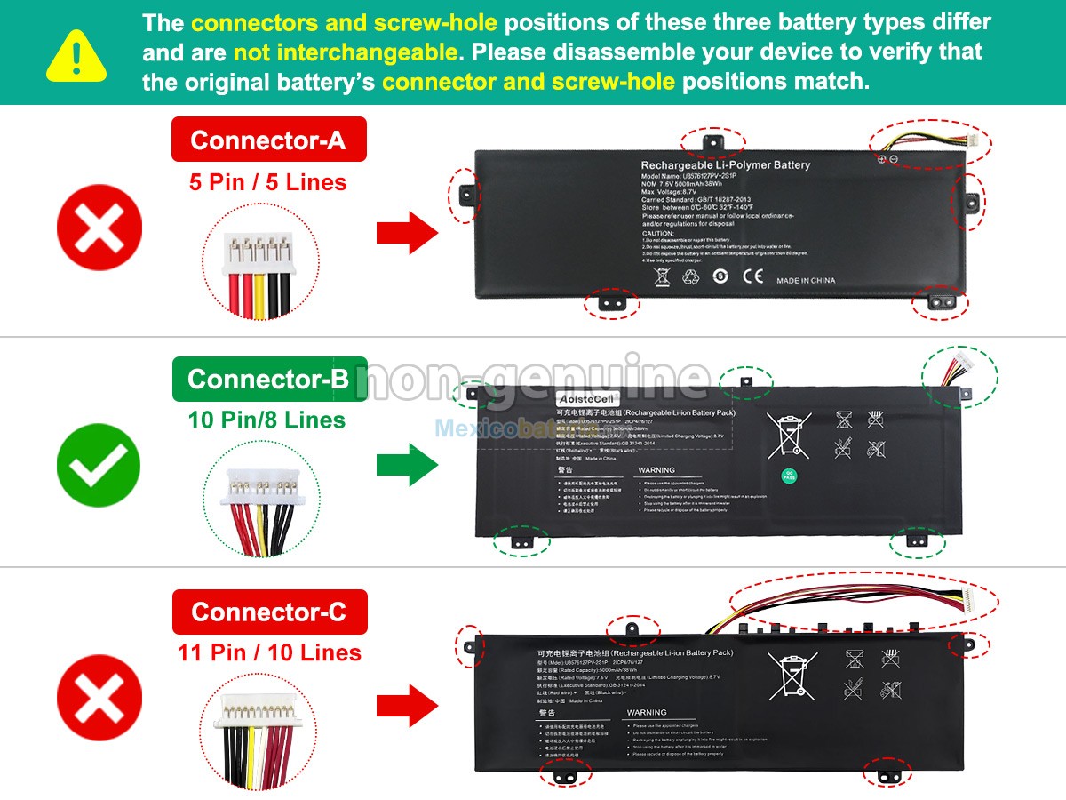 batería para Gateway U3576127PV-2S1P