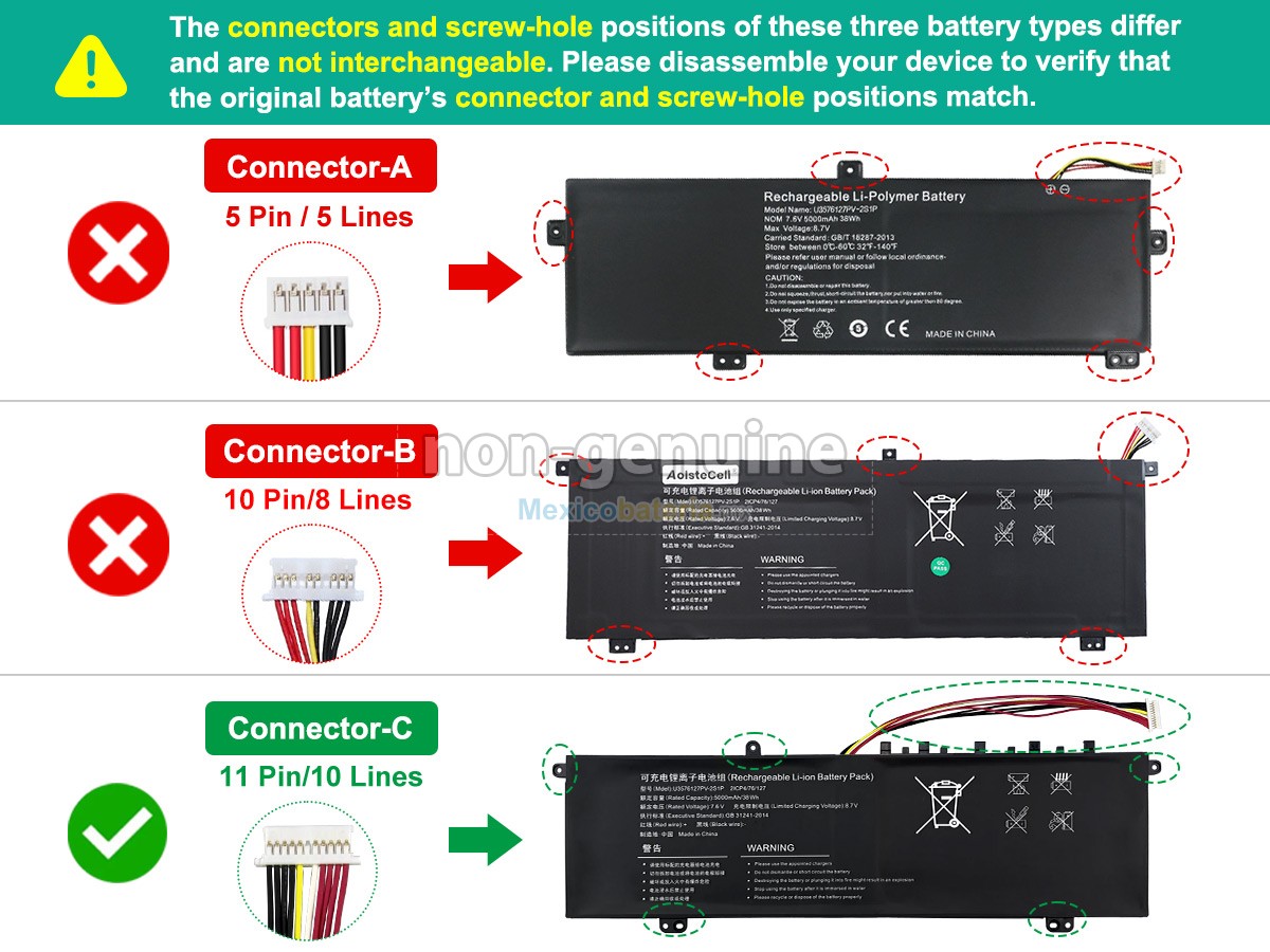 batería para Gateway U3576127PV-2S1P