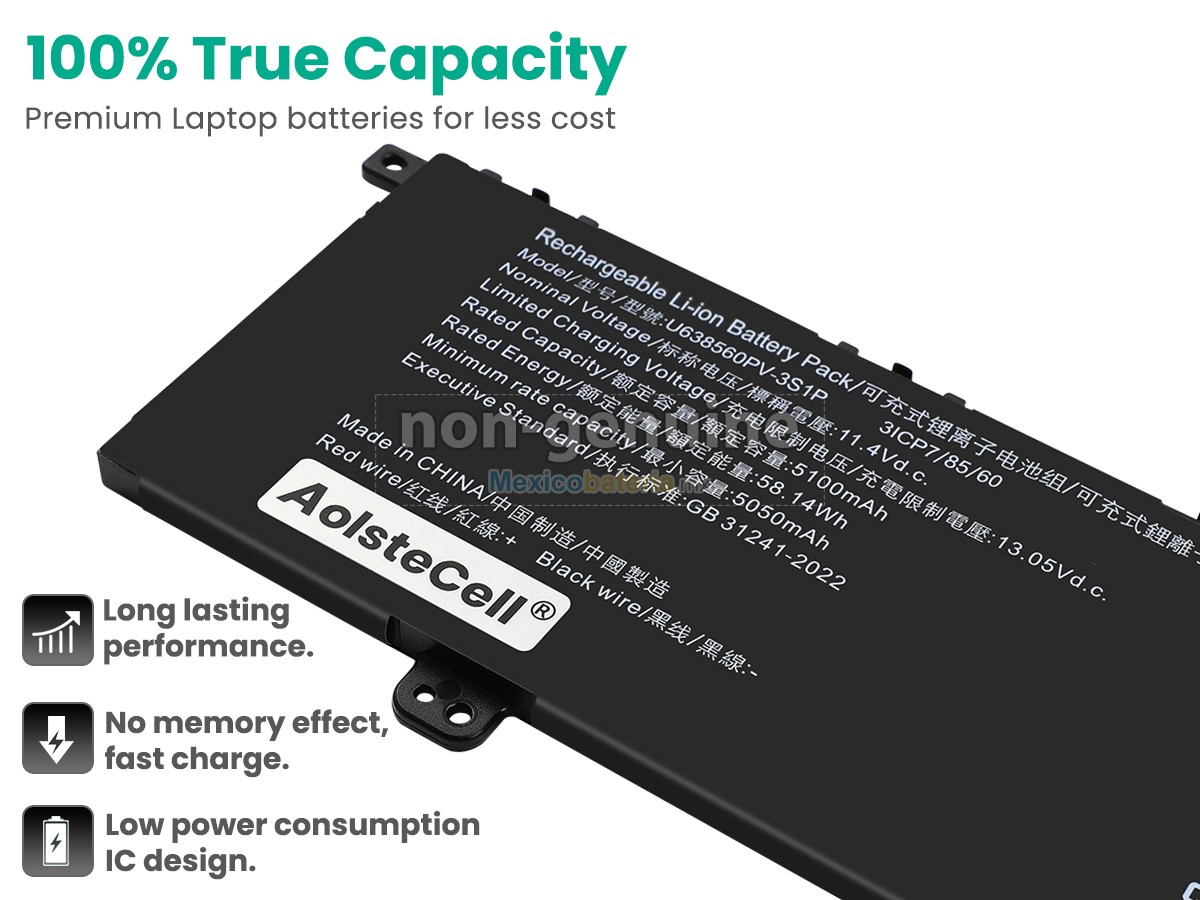 batería para Acer U638560PV-3S1P