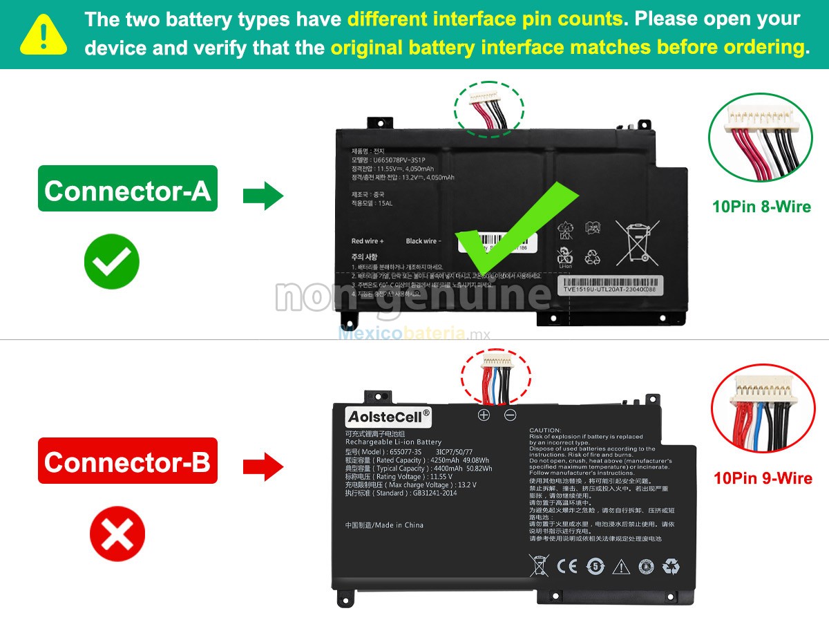 batería para AolsteCell 655077-3S