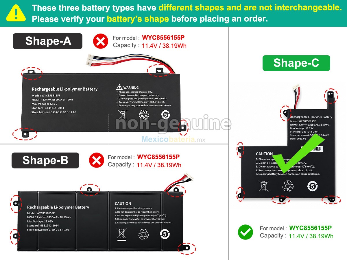 batería para AolsteCell WYC8556155P