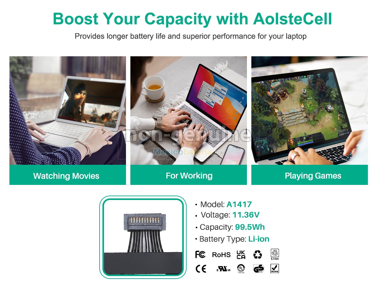 batería para Apple MC975LL/A