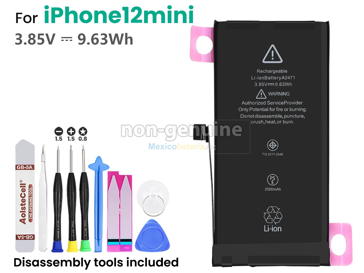 Batería iPhone 12 Mini 3.85V/8.57Wh > Informatica > Baterias y