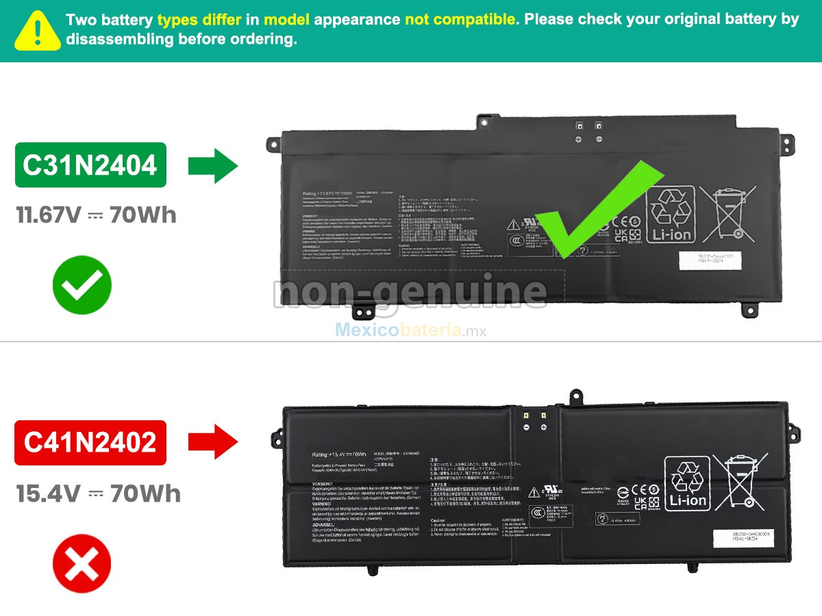 batería para Asus VivoBook S14 S3407CA
