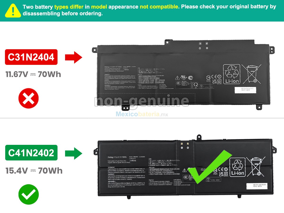 batería para Asus VivoBook S14 S3407CA