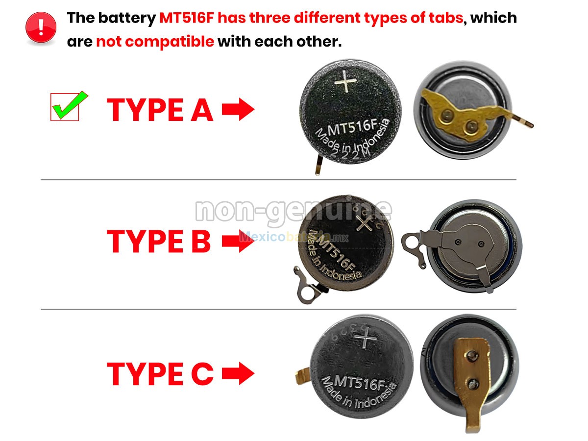 batería para CITIZEN MT516F