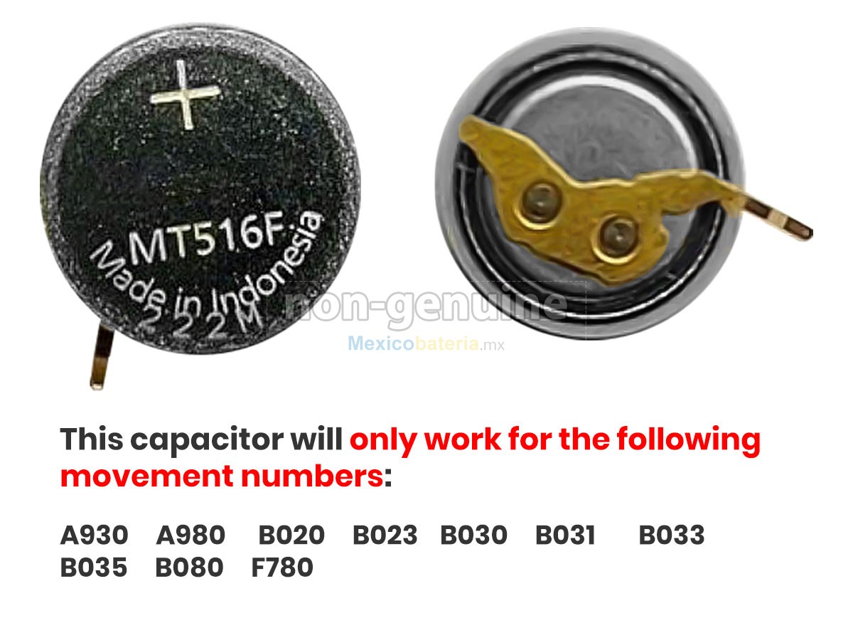 batería para CITIZEN MT516F