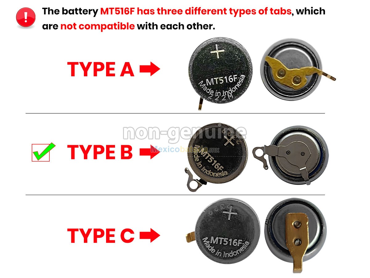 batería para CITIZEN MT516F