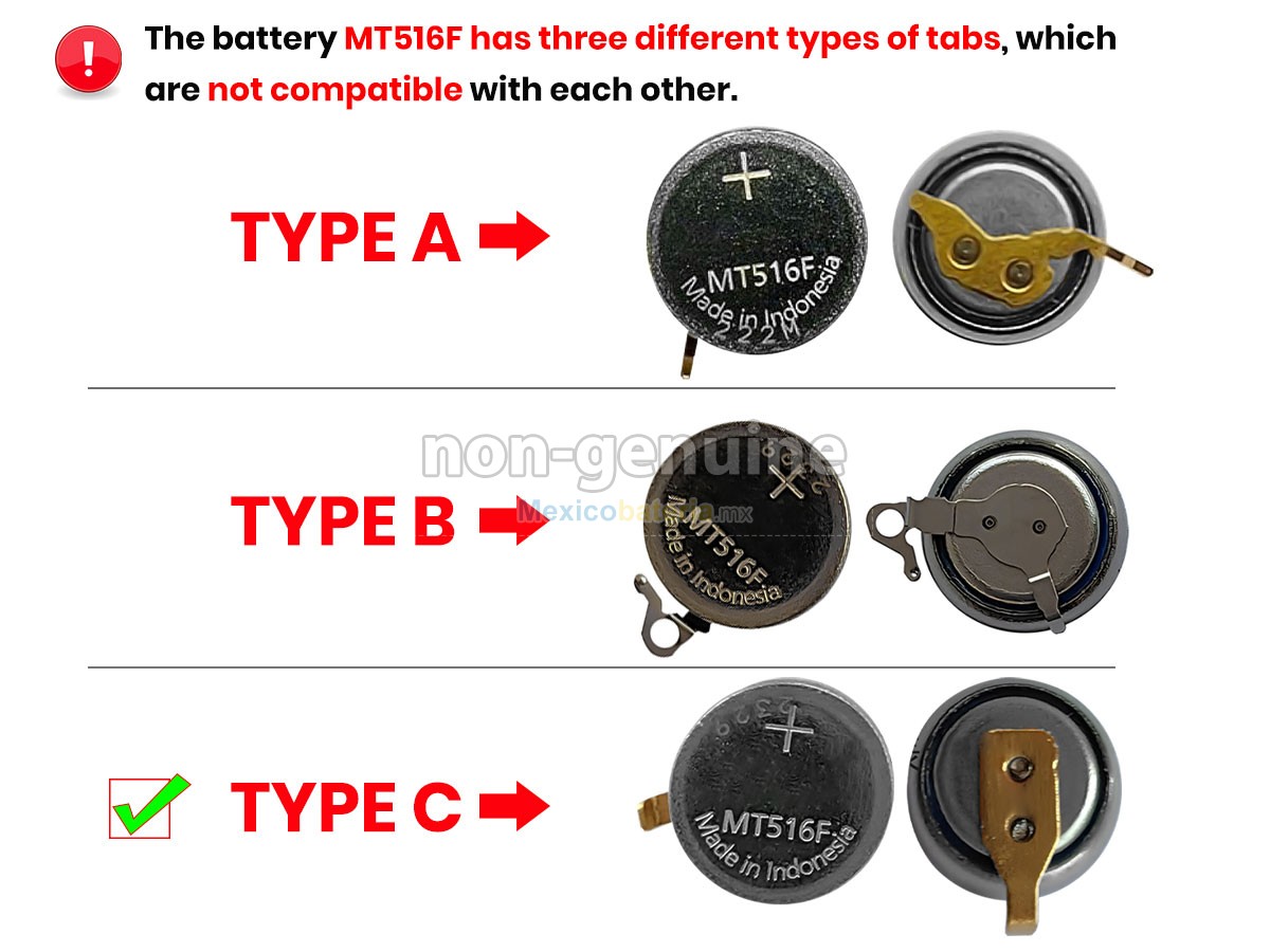 batería para CITIZEN MT516F