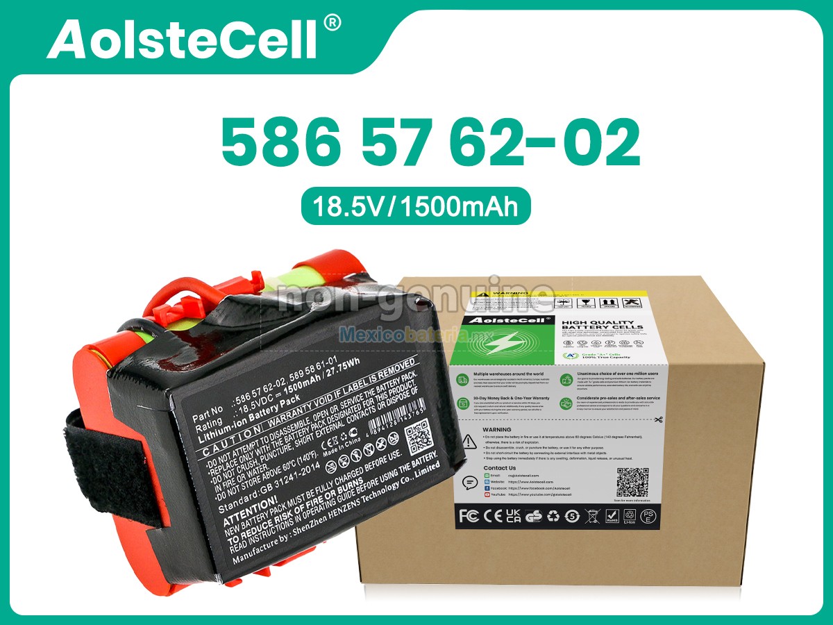 batería para Gardena 5865762-02