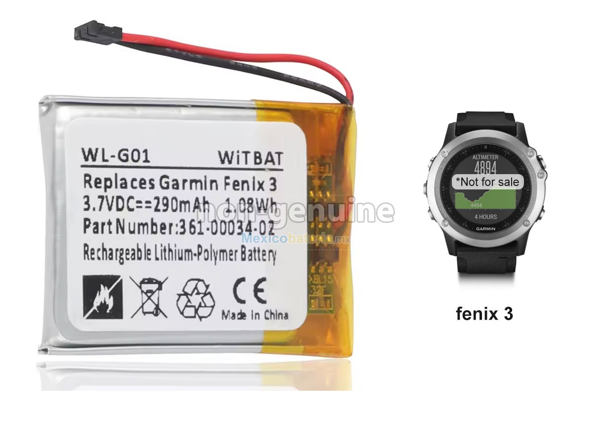 batería para Garmin 361-00034-02