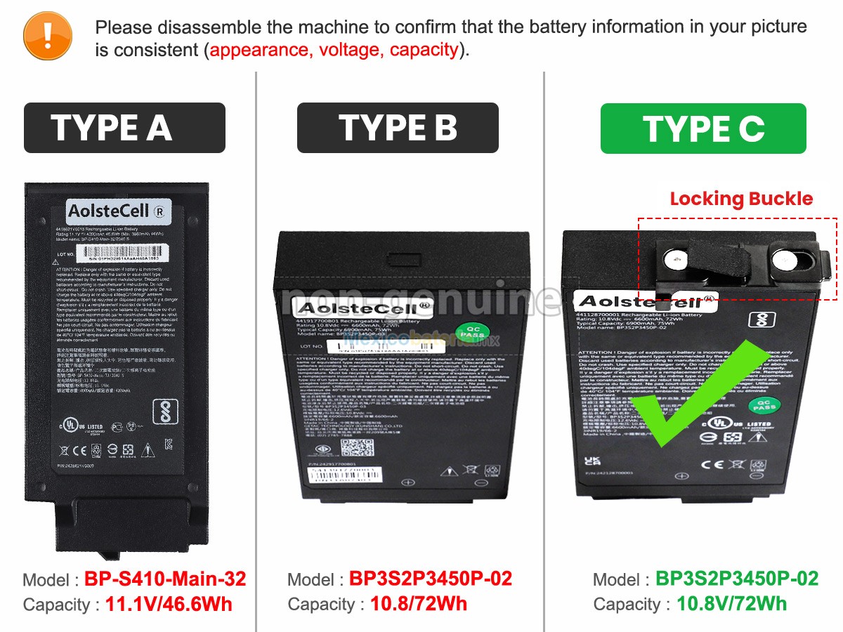batería para Getac S410