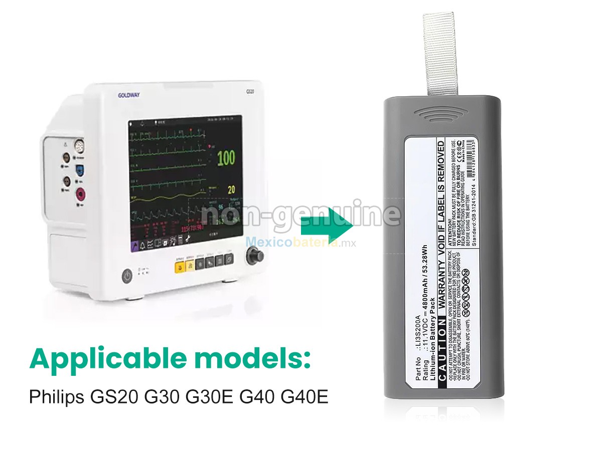batería para Goldway G30 PATIENT MONITOR