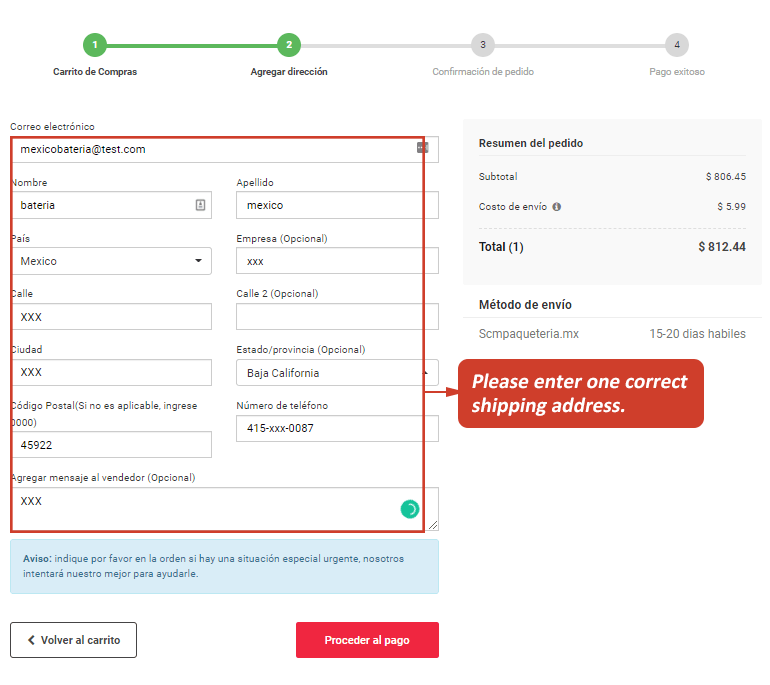 add shipping address