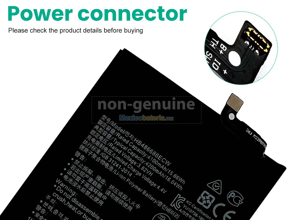 batería para Huawei HB486686ECW