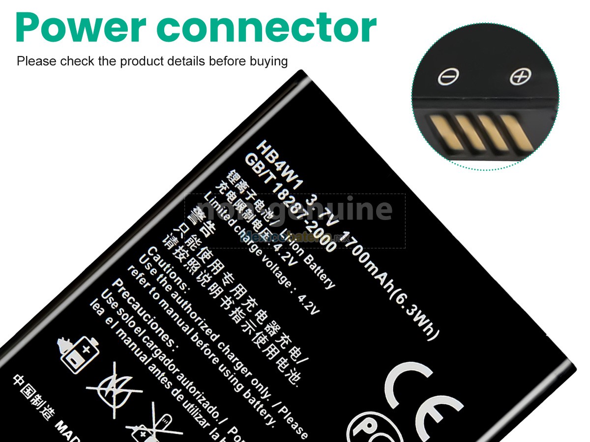 batería para Huawei HB4W1