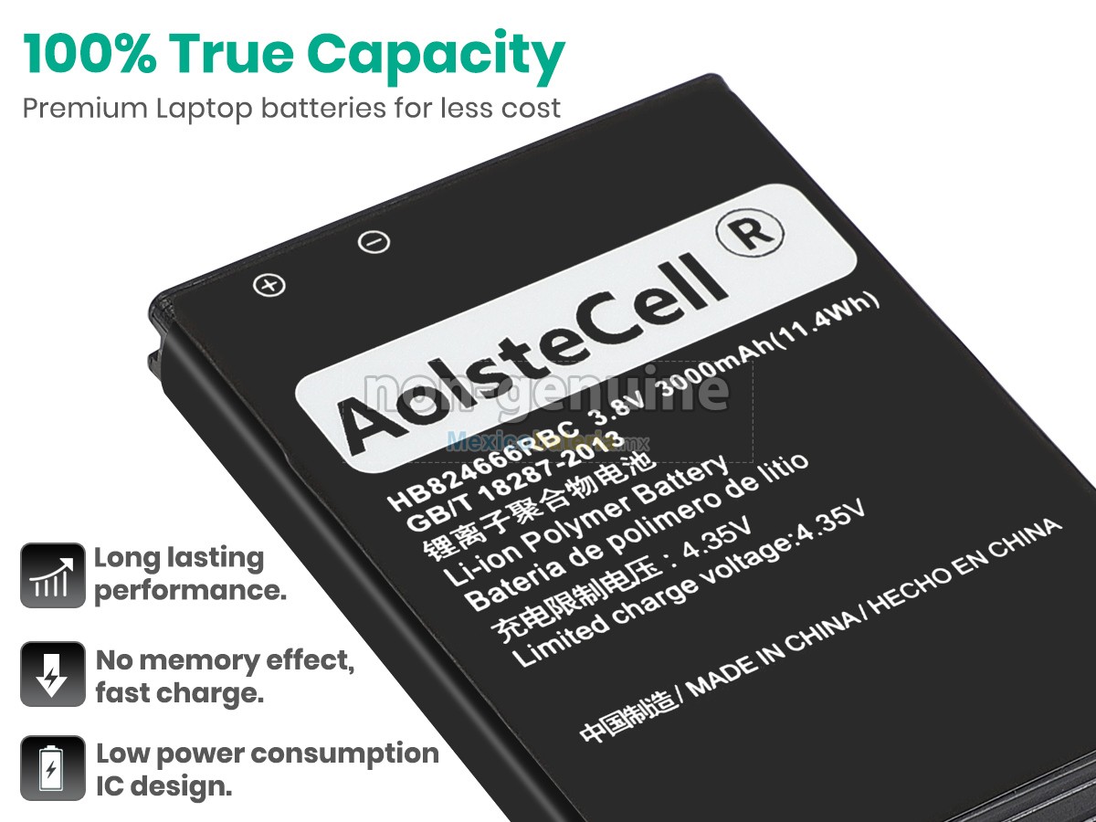 batería para Huawei HB824666RBC