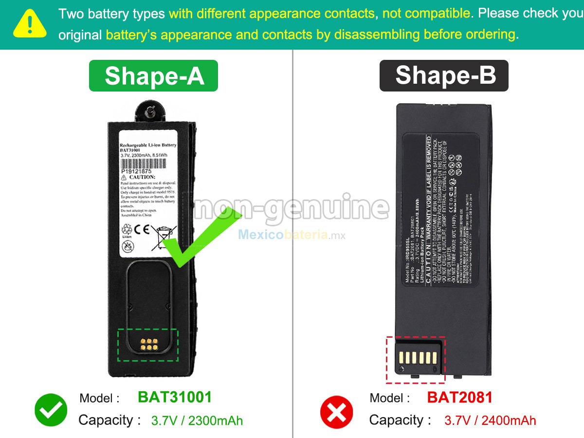 batería para Iridium BAT31001