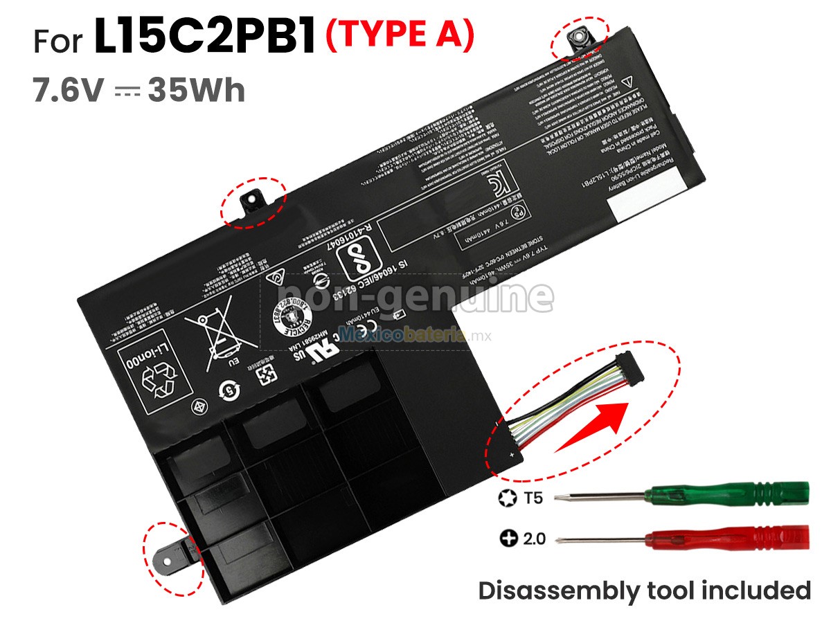 batería Lenovo L15C2PB1 de alta calidad