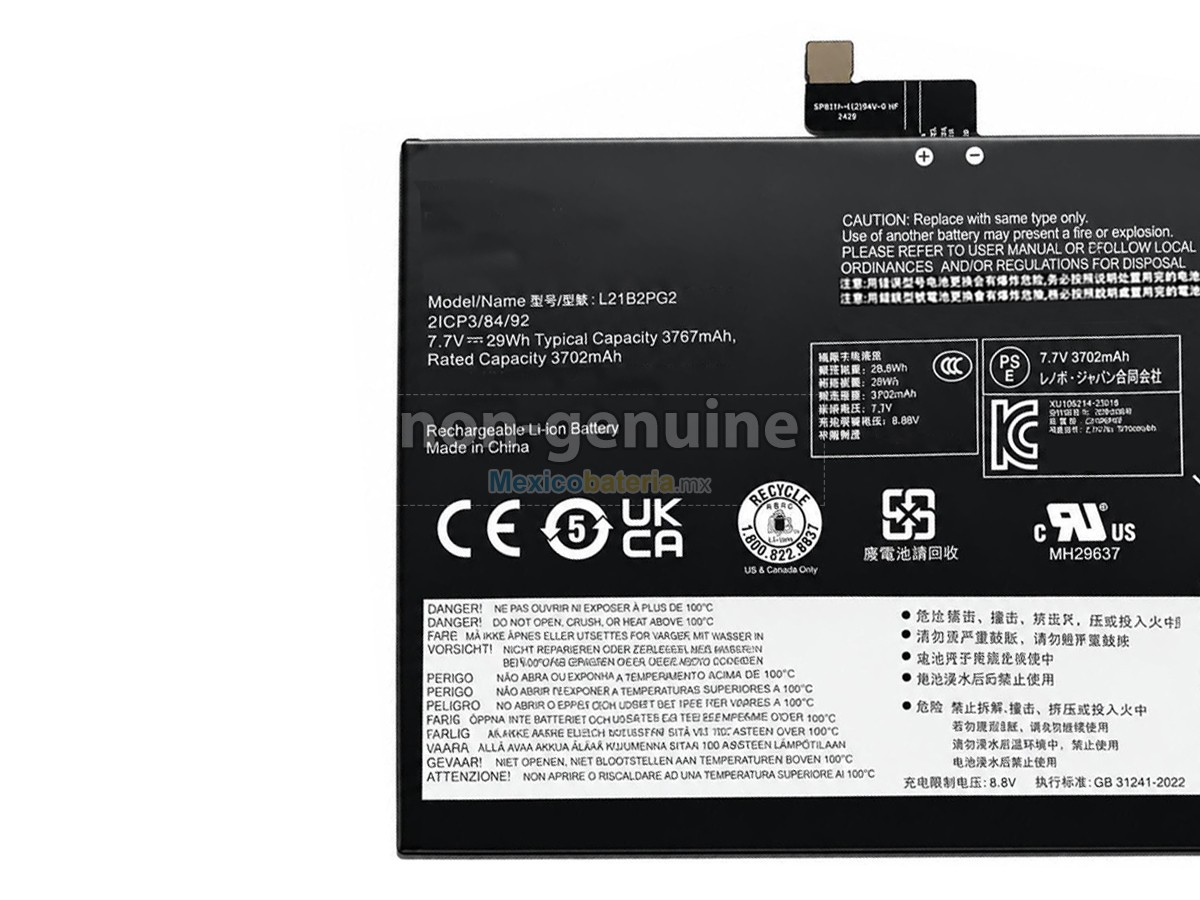 batería para Lenovo L21D2PG2