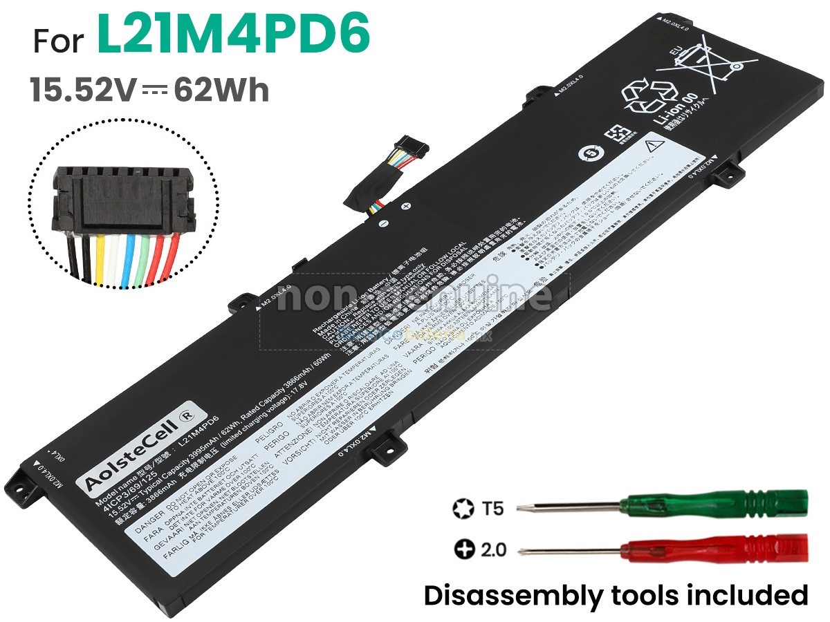 batería para Lenovo L21L4PD6(4ICP3/69/127)