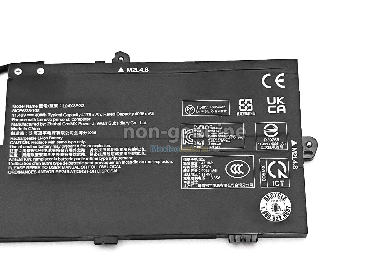 batería para Lenovo 5B11Q73050
