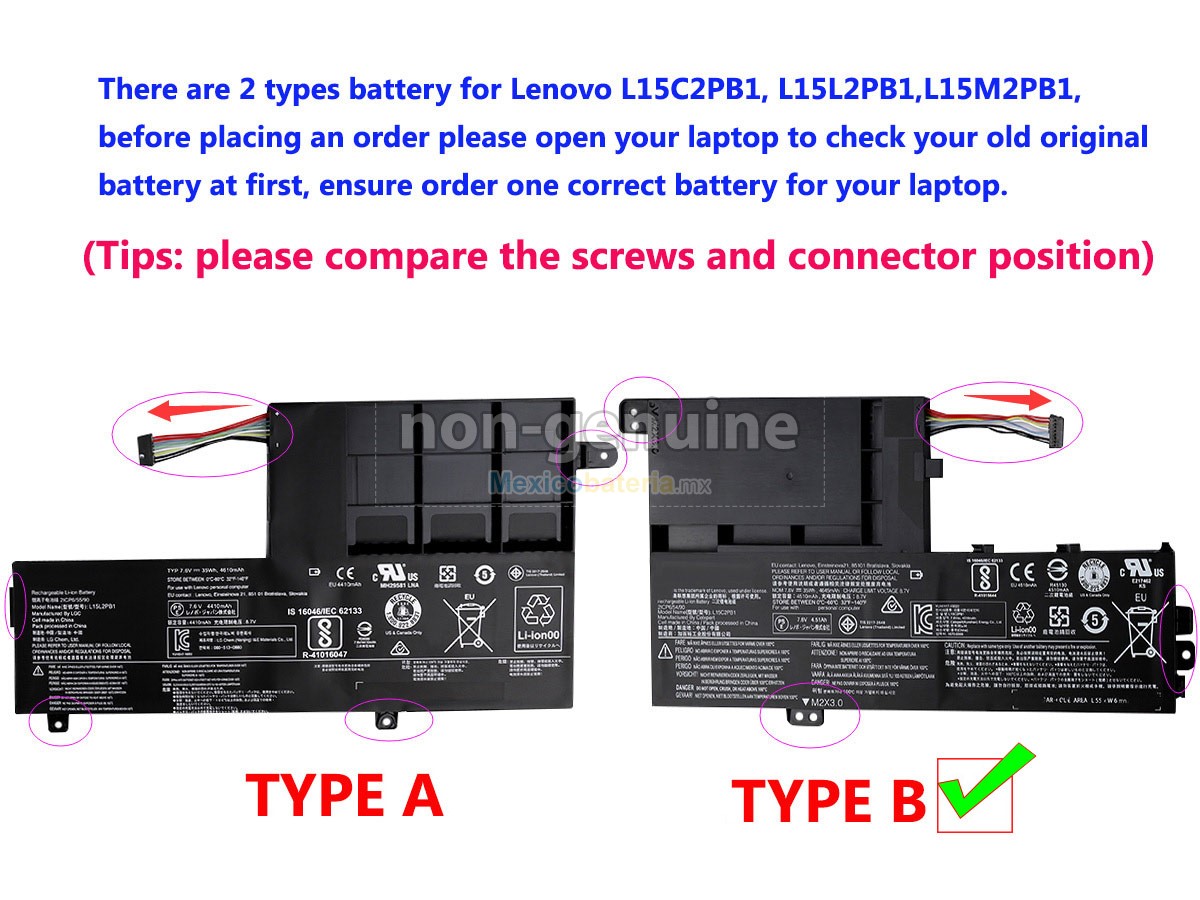 batería Lenovo L15C2PB1 de alta calidad