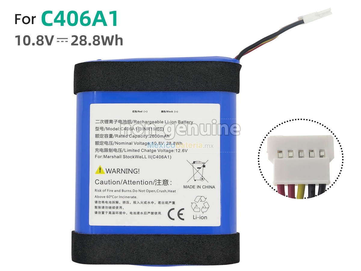 batería para Marshall STOCKWELL 2 C406A1