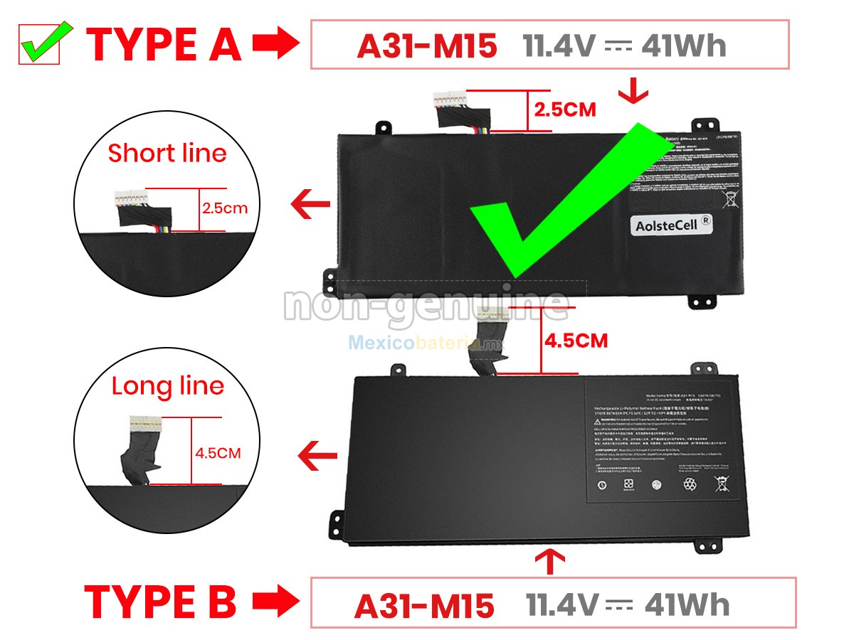 batería para Medion Akoya E6245 (M15GUN)