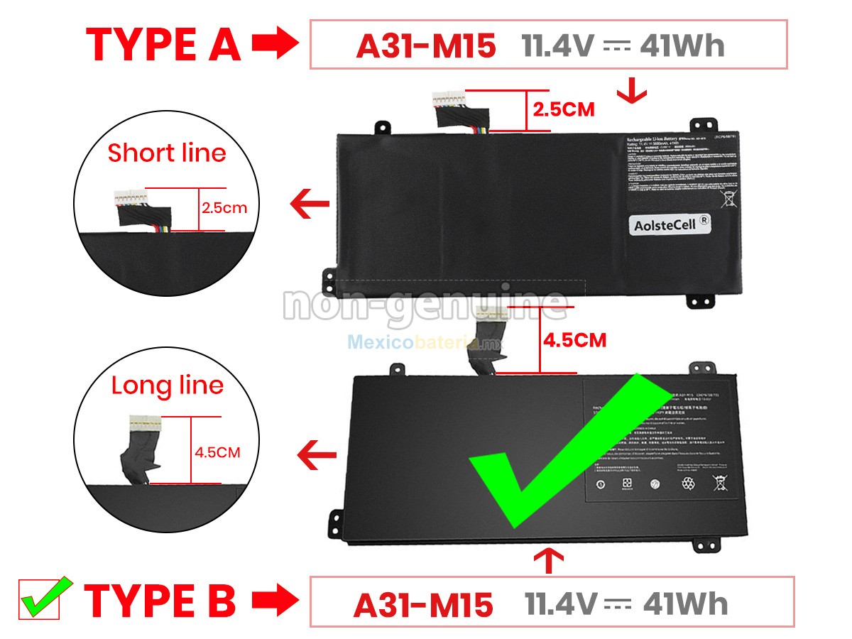 batería para Medion Akoya E6245 (M15GUN)
