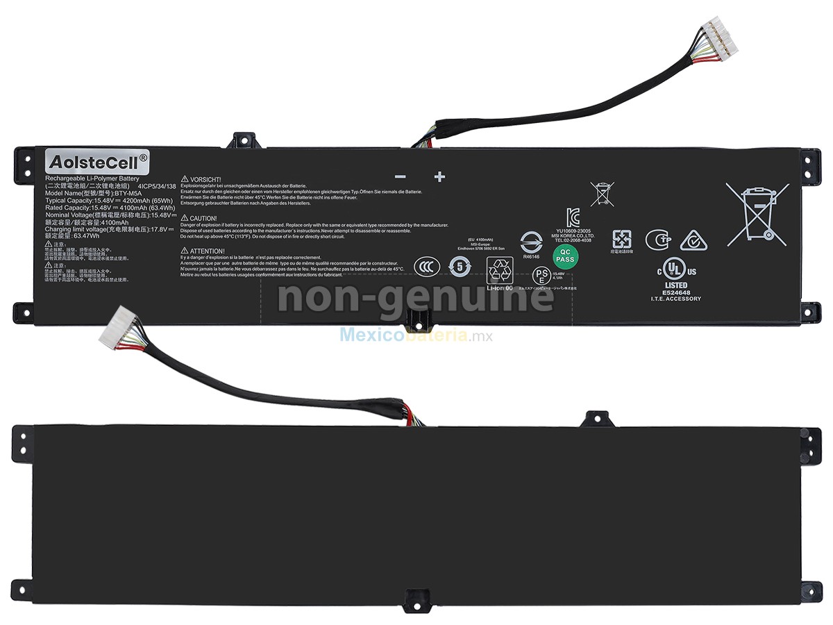 batería para MSI CREATOR M16 HX C14VFG