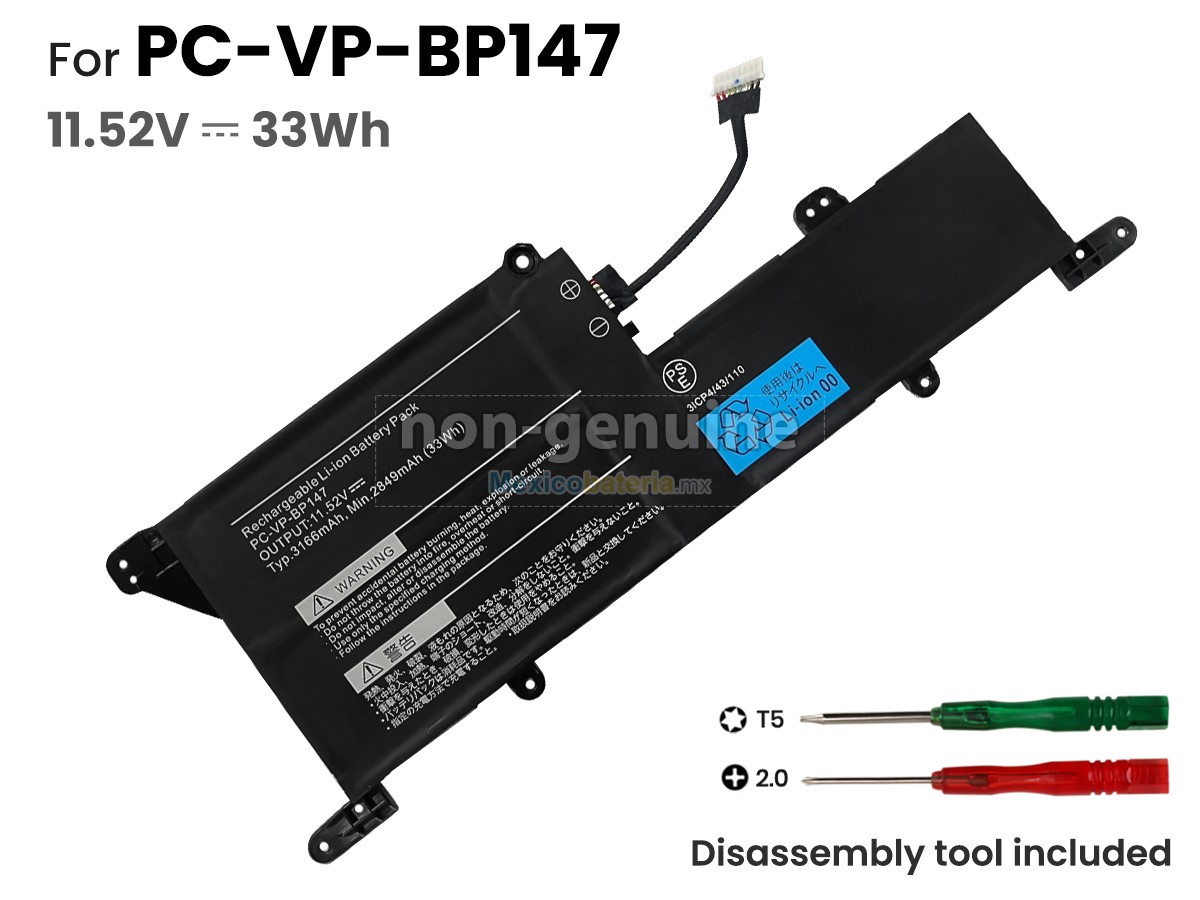 batería NEC PC-VP-BP147(3ICP4/43/110) de alta calidad