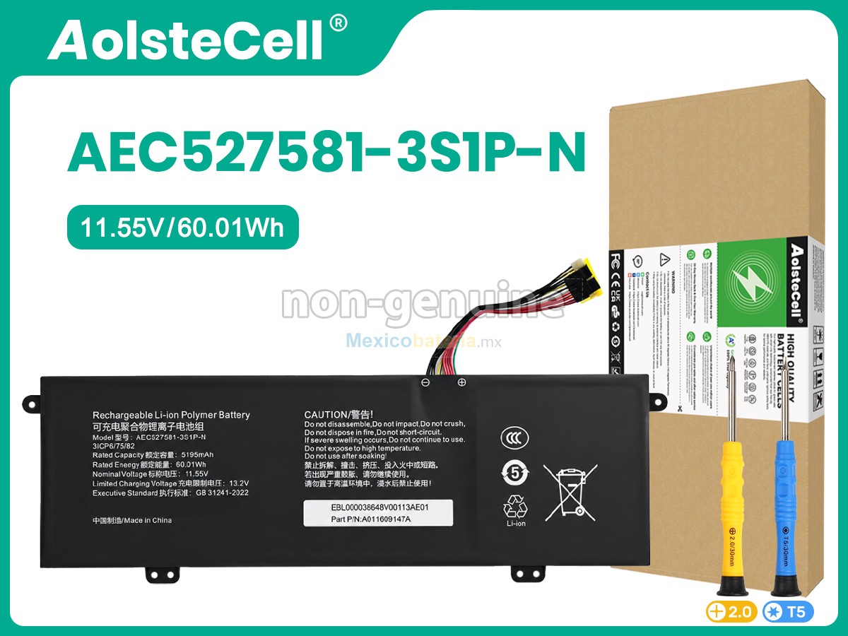batería para Ninkear AEC527581-3S1P-N