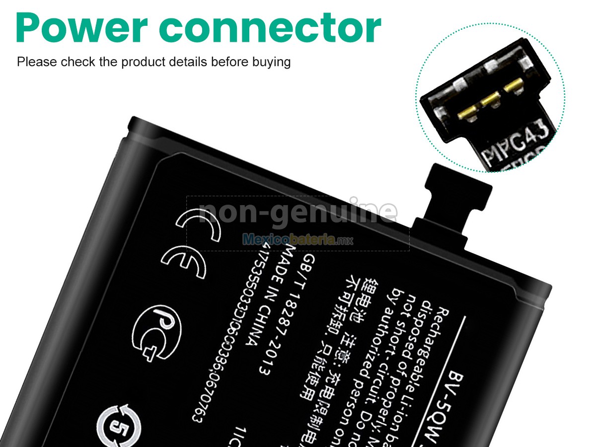batería para Nokia BV-5QW