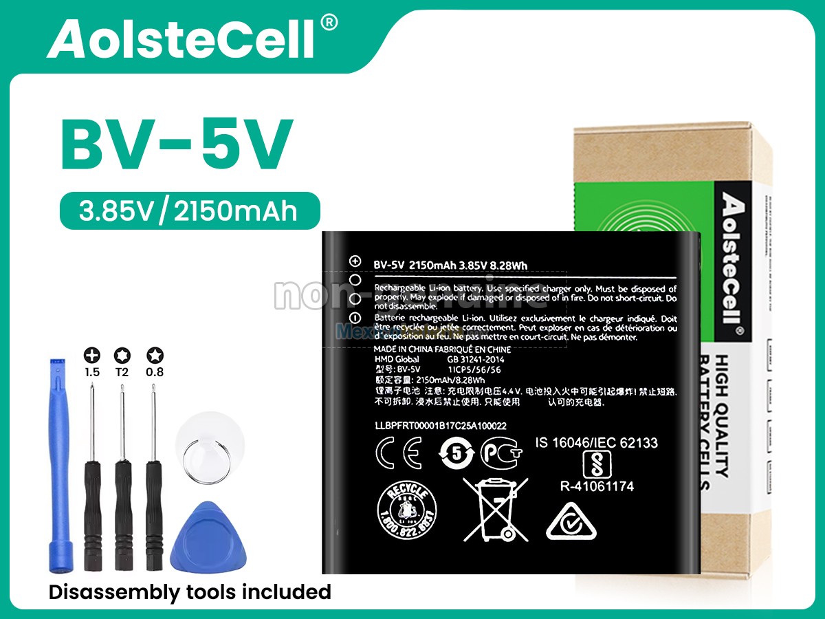 batería para Nokia BV-5V