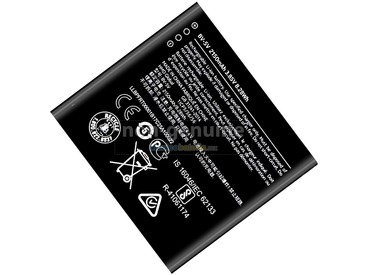 batería para Nokia BV-5V