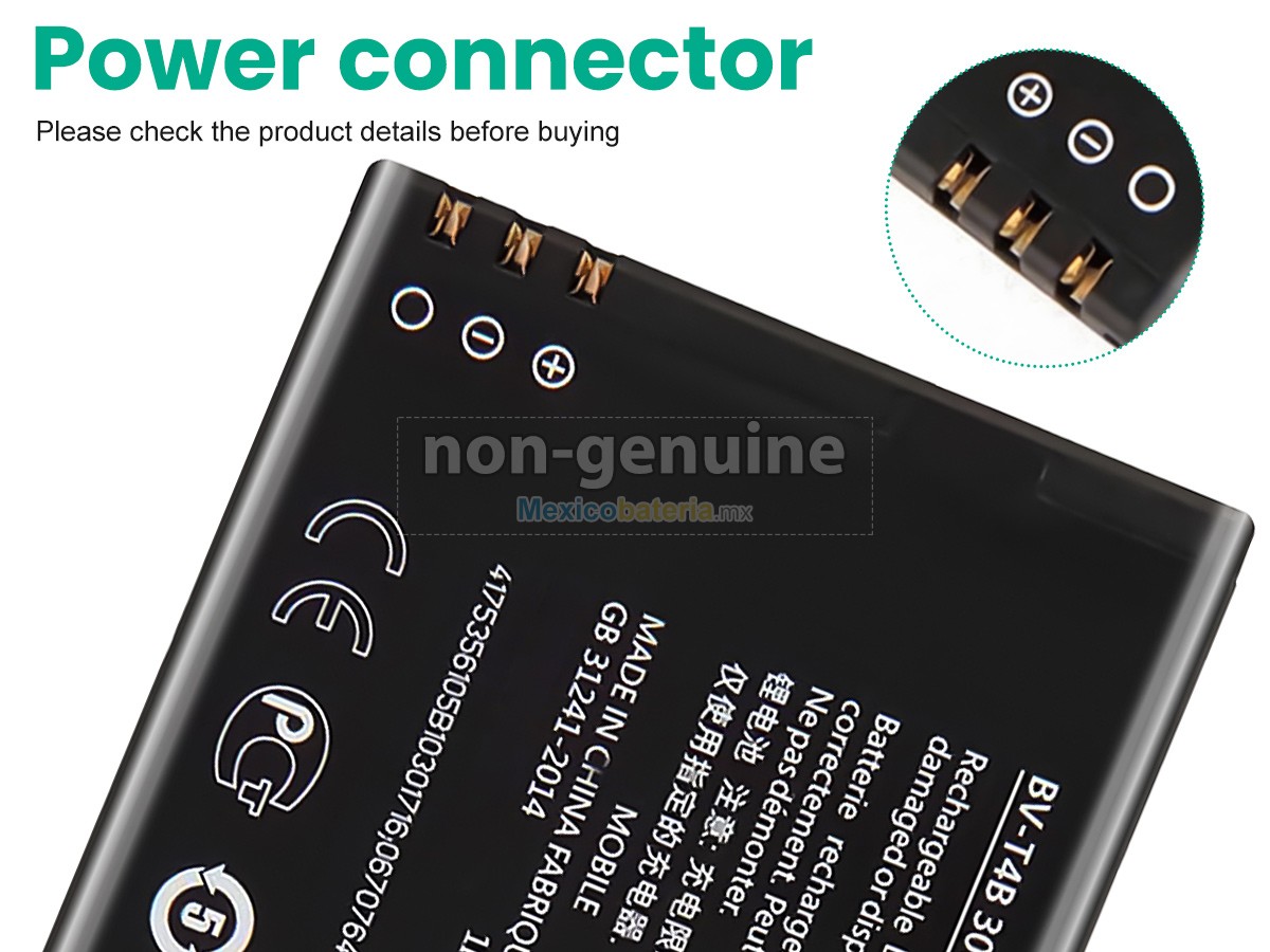 batería para Nokia BV-T4B