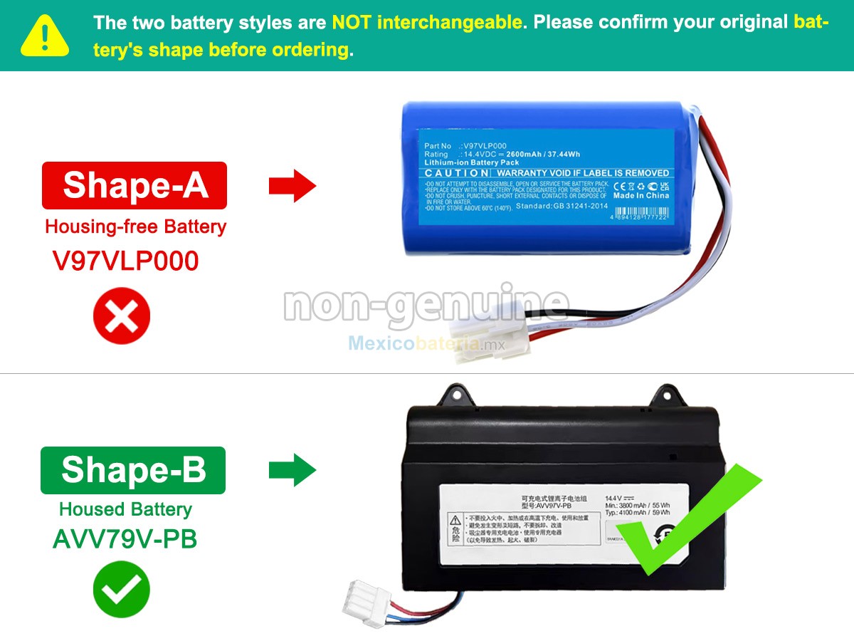 batería para Panasonic MC-RS877