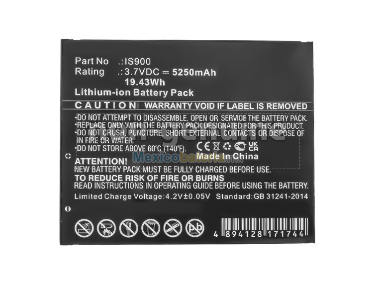 batería para PAX A920