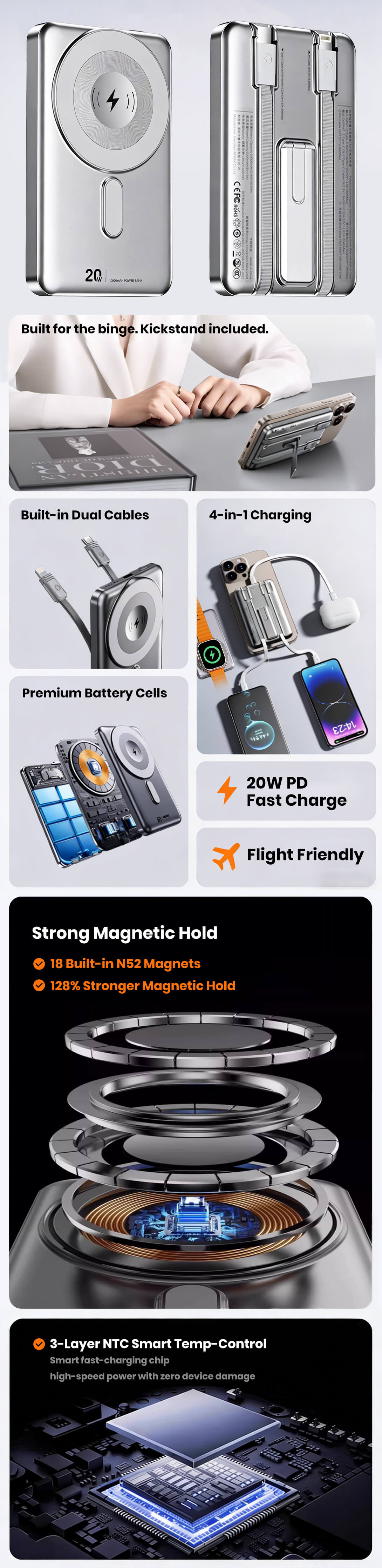 Batería externa de 100W y 20000 mAh