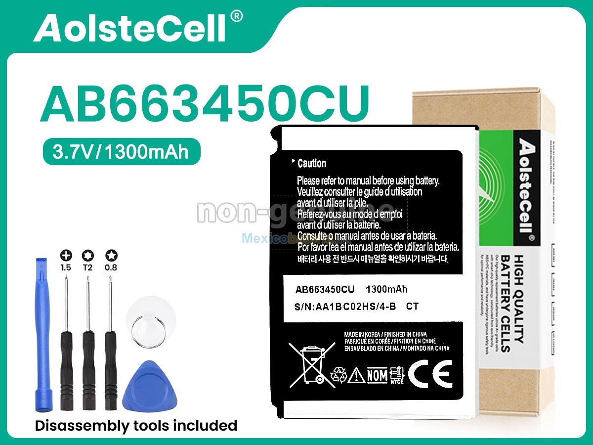 batería para Samsung AB663450CU