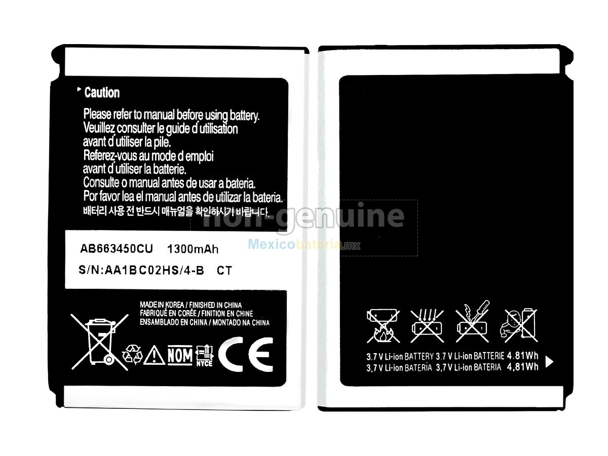 batería para Samsung AB663450CU