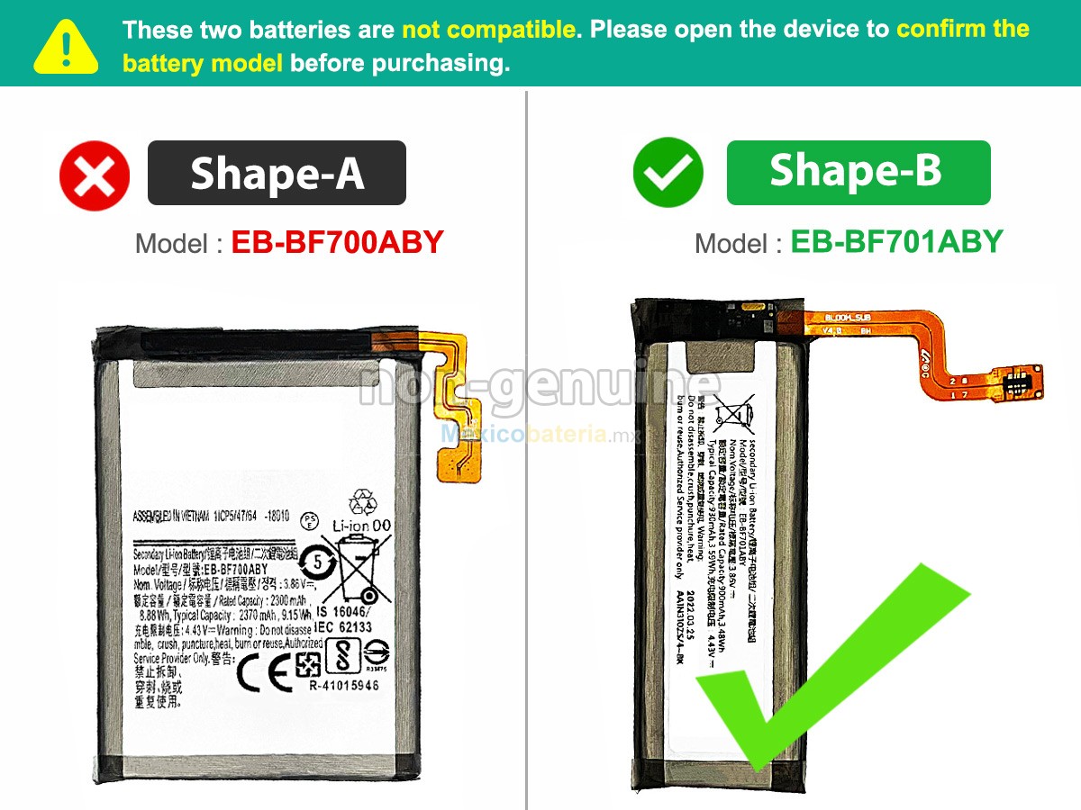 batería para Samsung GALAXY Z FILP 1