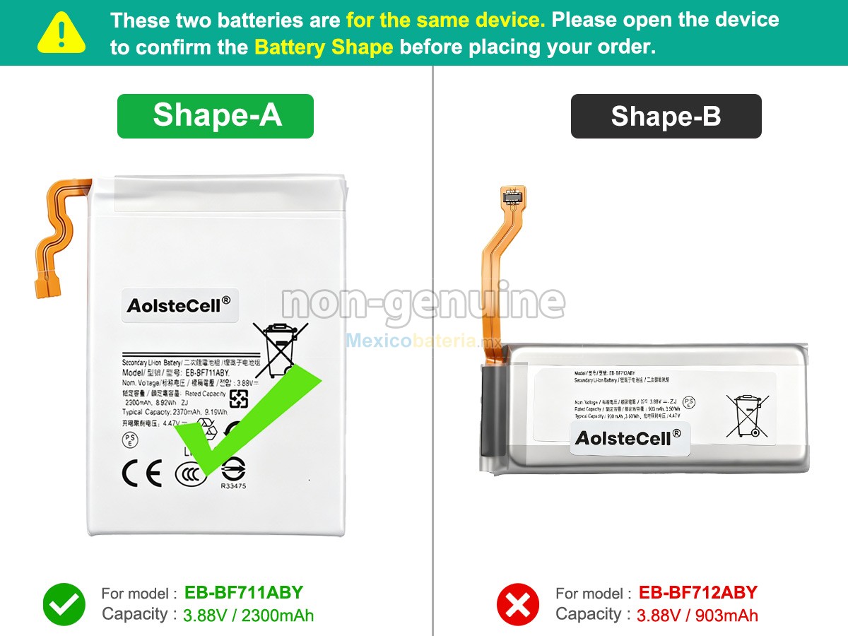 batería para Samsung GALAXY Z FILP 3