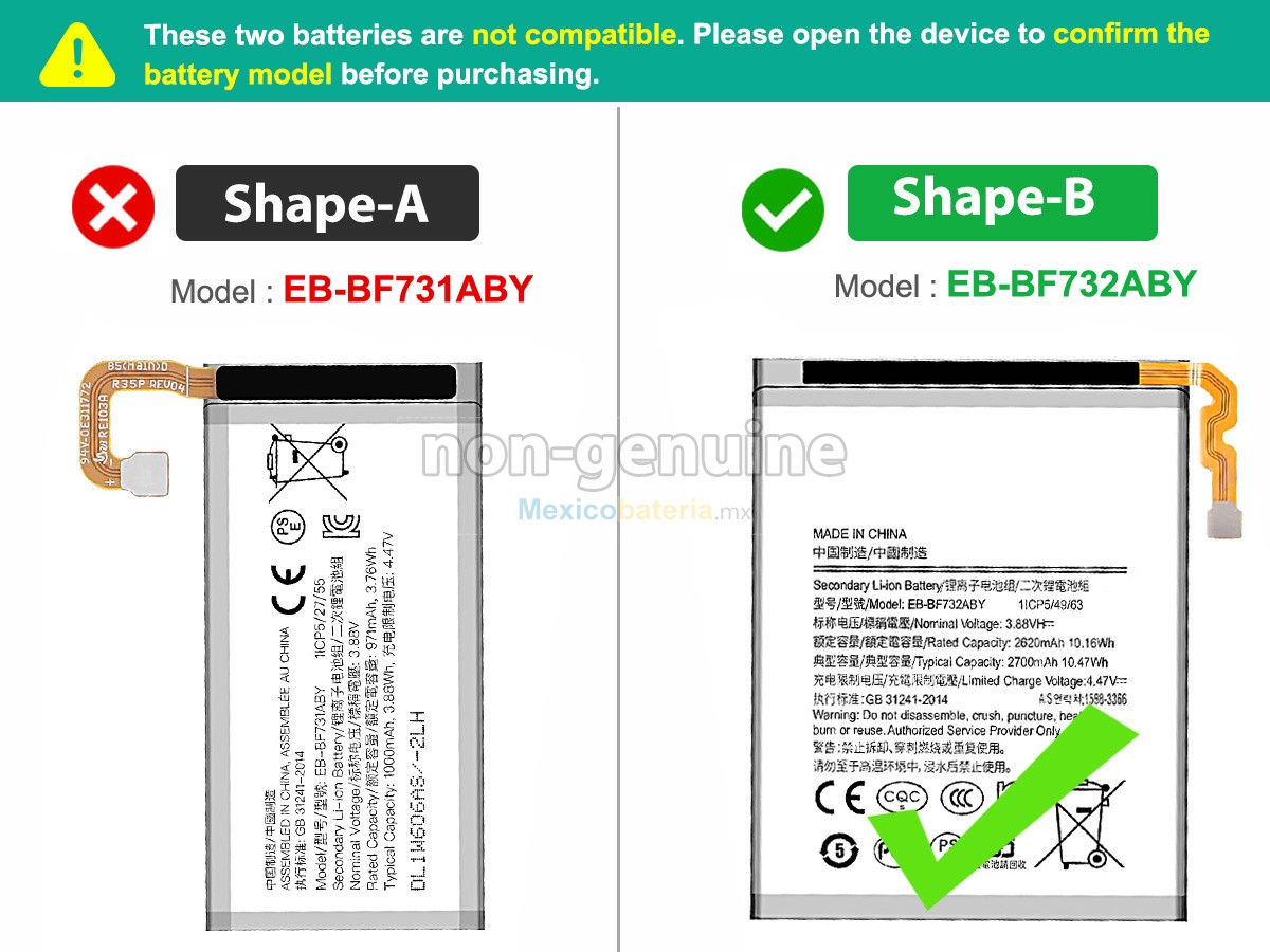 batería para Samsung SM-F731B
