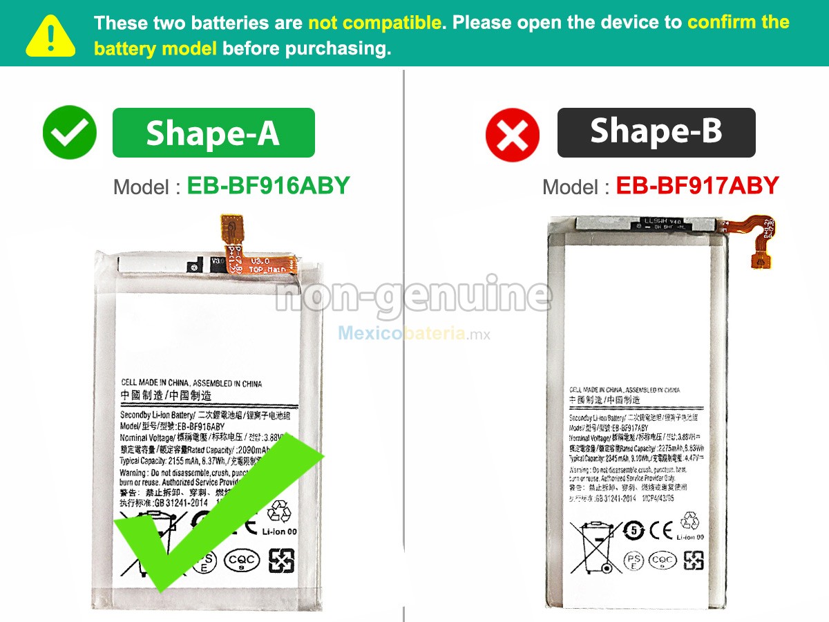 batería para Samsung SM-F9160