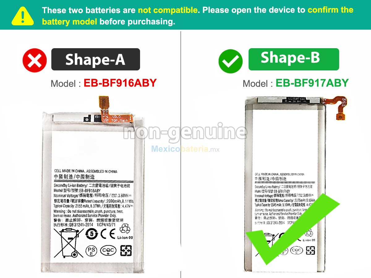 batería para Samsung SM-F9160