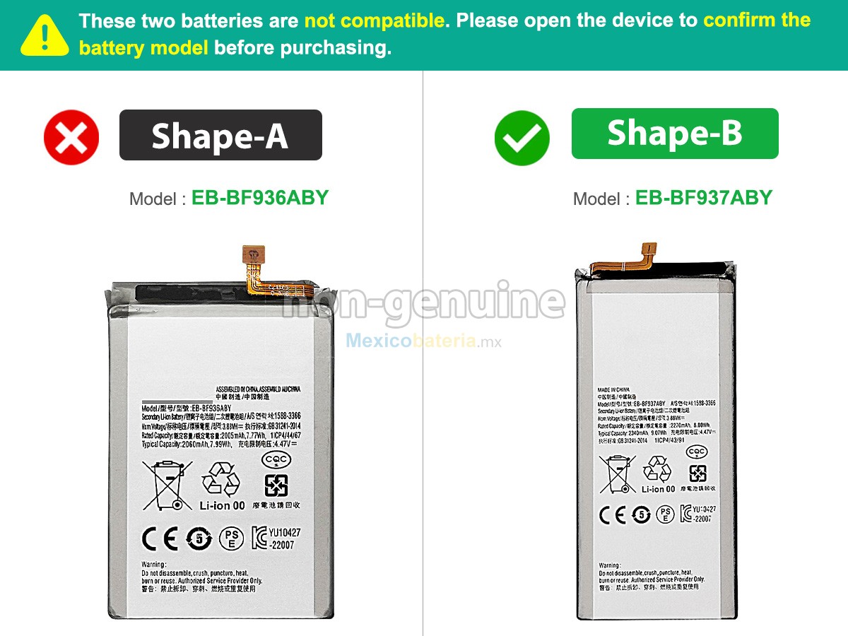 batería para Samsung GALAXY Z FOLD 4 SM-F936N