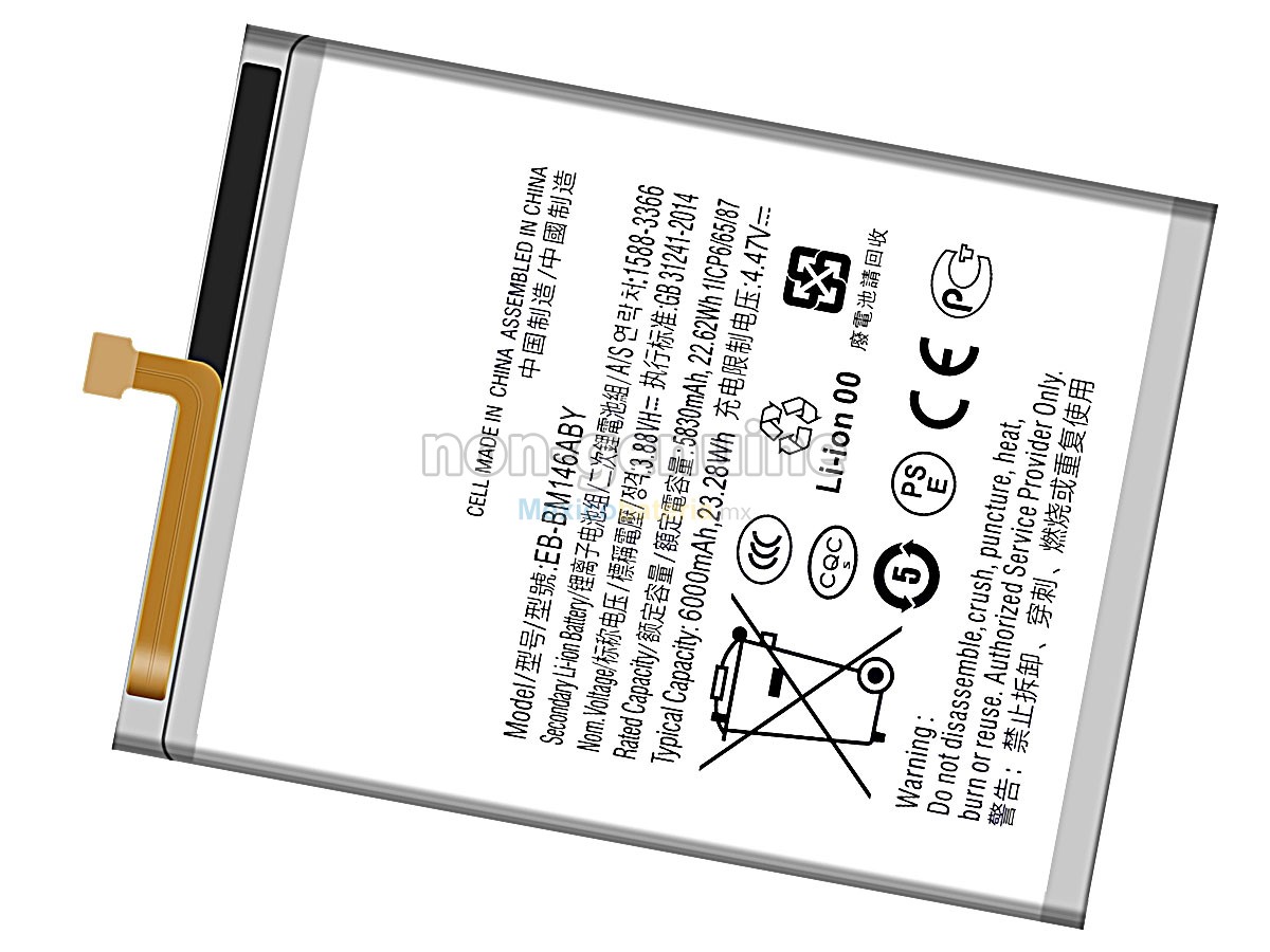 batería para Samsung SM-M146B/DS