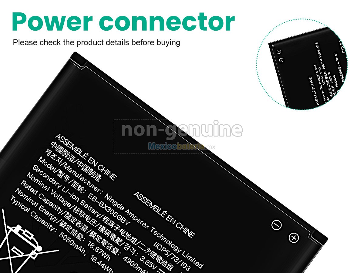 batería para Samsung Galaxy TAB ACTIVE5 SM-X30